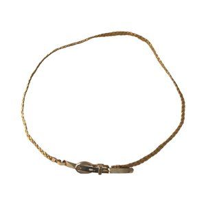 Vintage Elastic Braided Gold Metal Belt